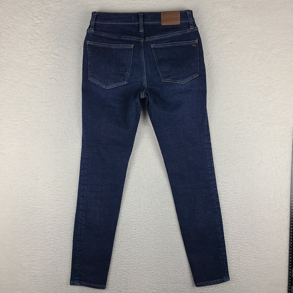MADEWELL Jeans Womens 27 Blue 9" Mid Rise Skinny Dark Wash Denim - Picture 12 of 14